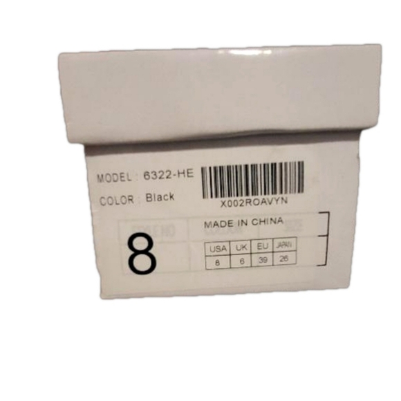 Heawesh crochet lace mesh round toe ballet slip-on, black, shoe size 8 - Picture 4 of 4